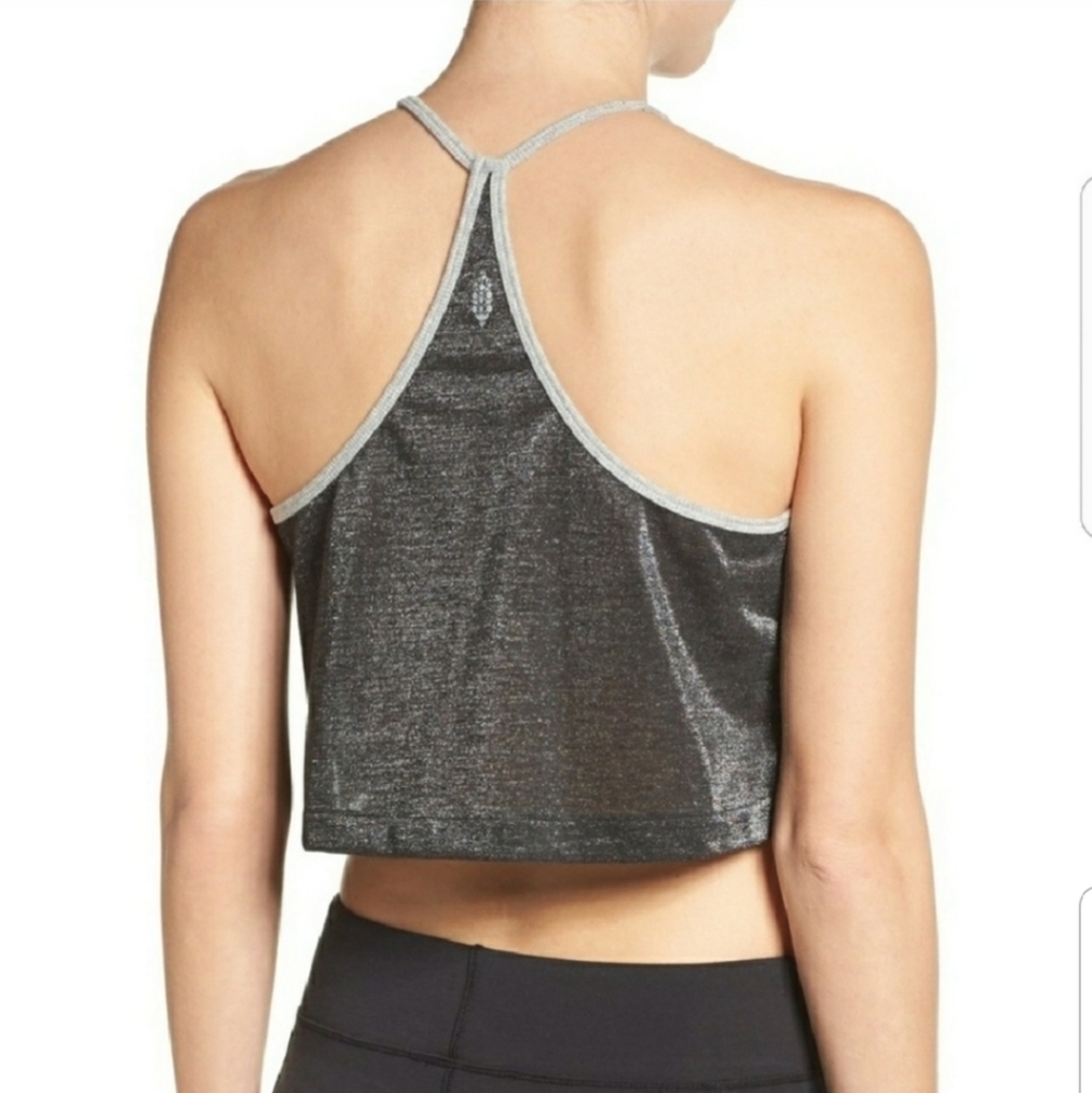 Free People Black Crop Top Tank